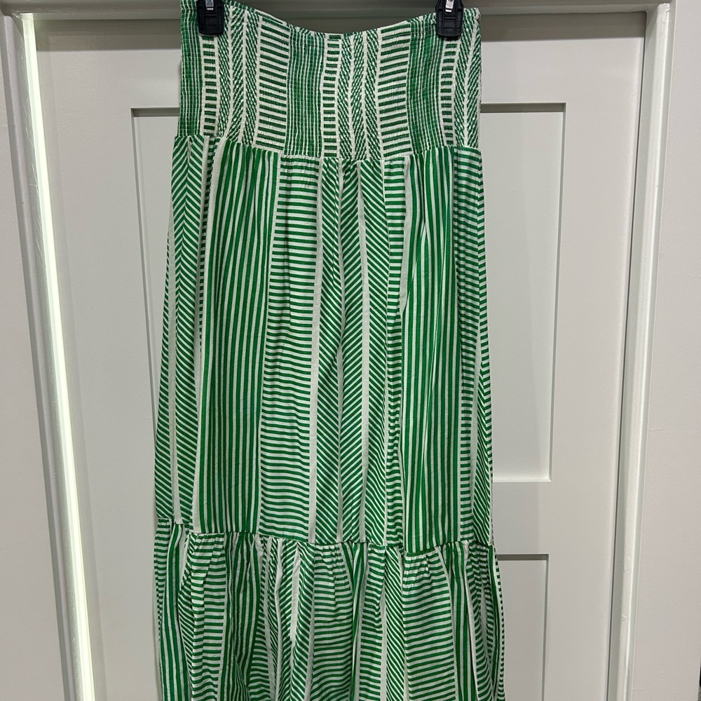 Aqua Striped Midi Skirt- Size Medium. Great condition. - Picture 2 of 5